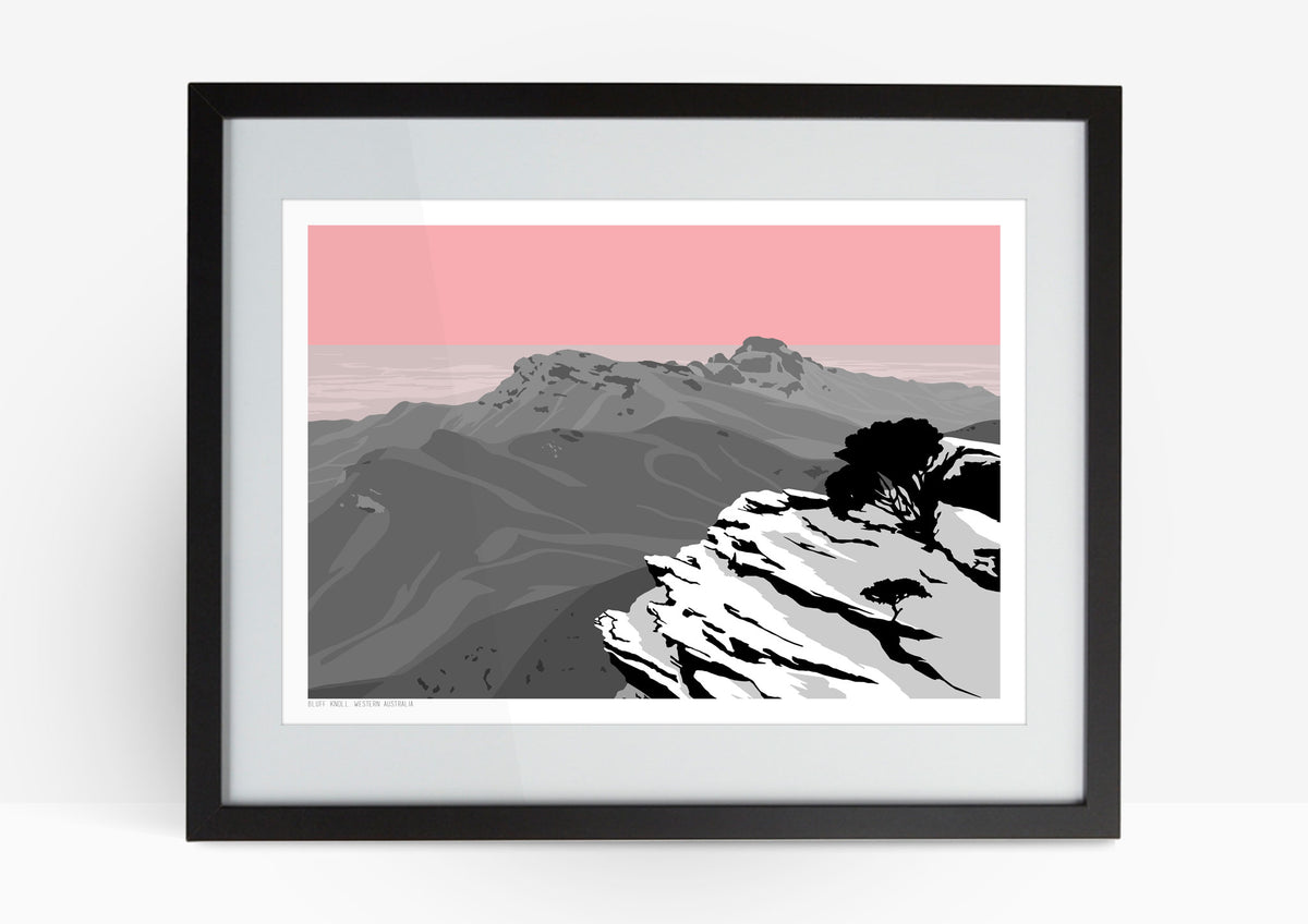 Bluff Knoll Art Print - Pink