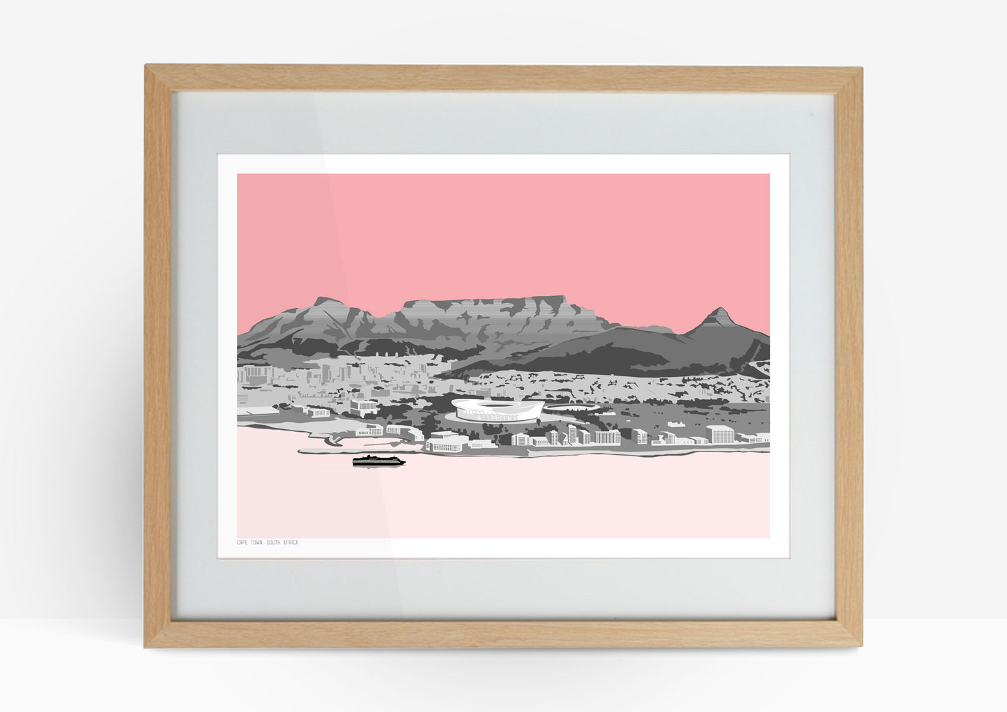 Cape Town Art Print - Pink