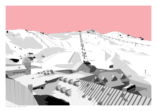 Cardrona Art Print - Pink