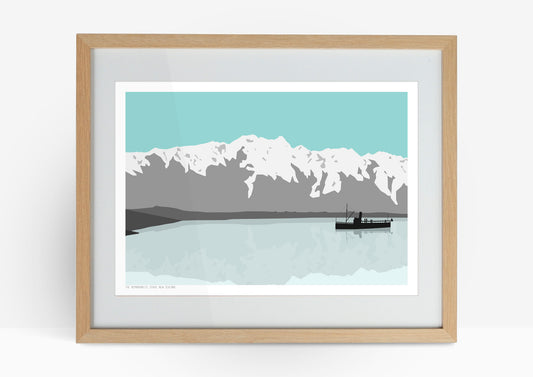 The Remarkables Art Print - Blue