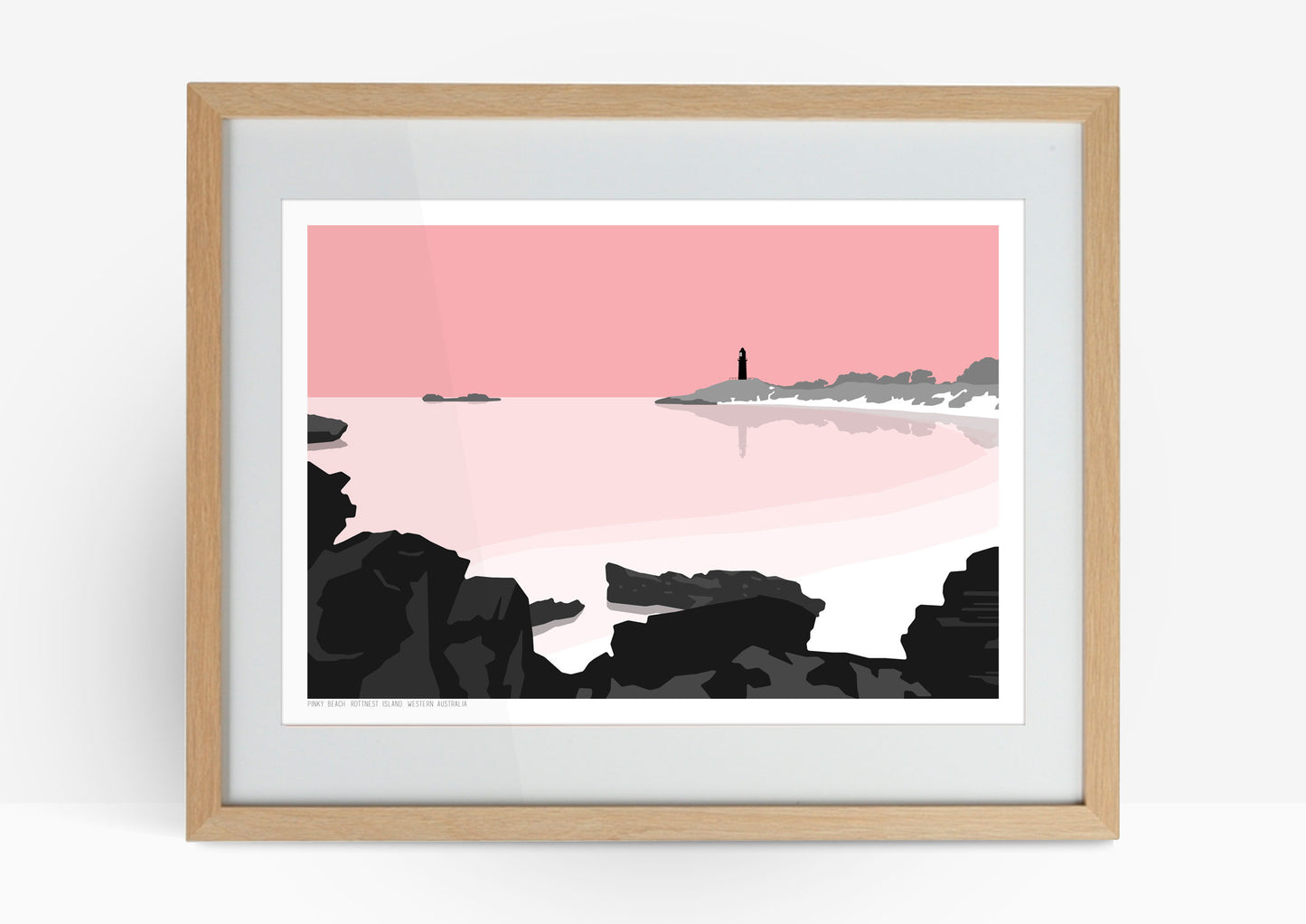 Rottnest Island Art Print - Pink