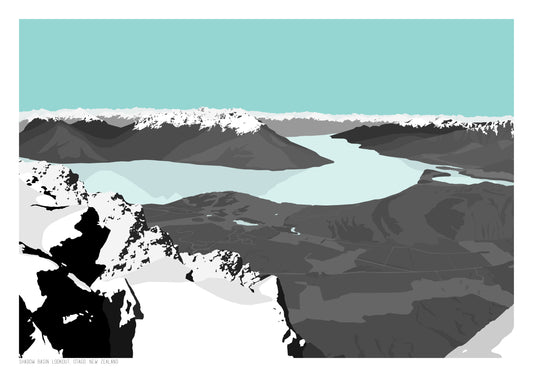 Shadow Basin Lookout Art Print (Left) - Blue