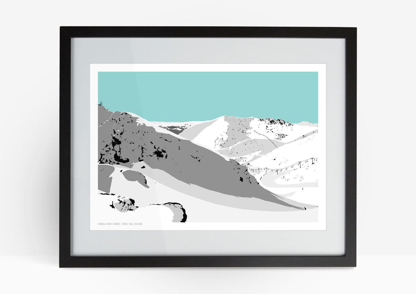 Shadow Basin Lookout Art Print (Right) - Blue