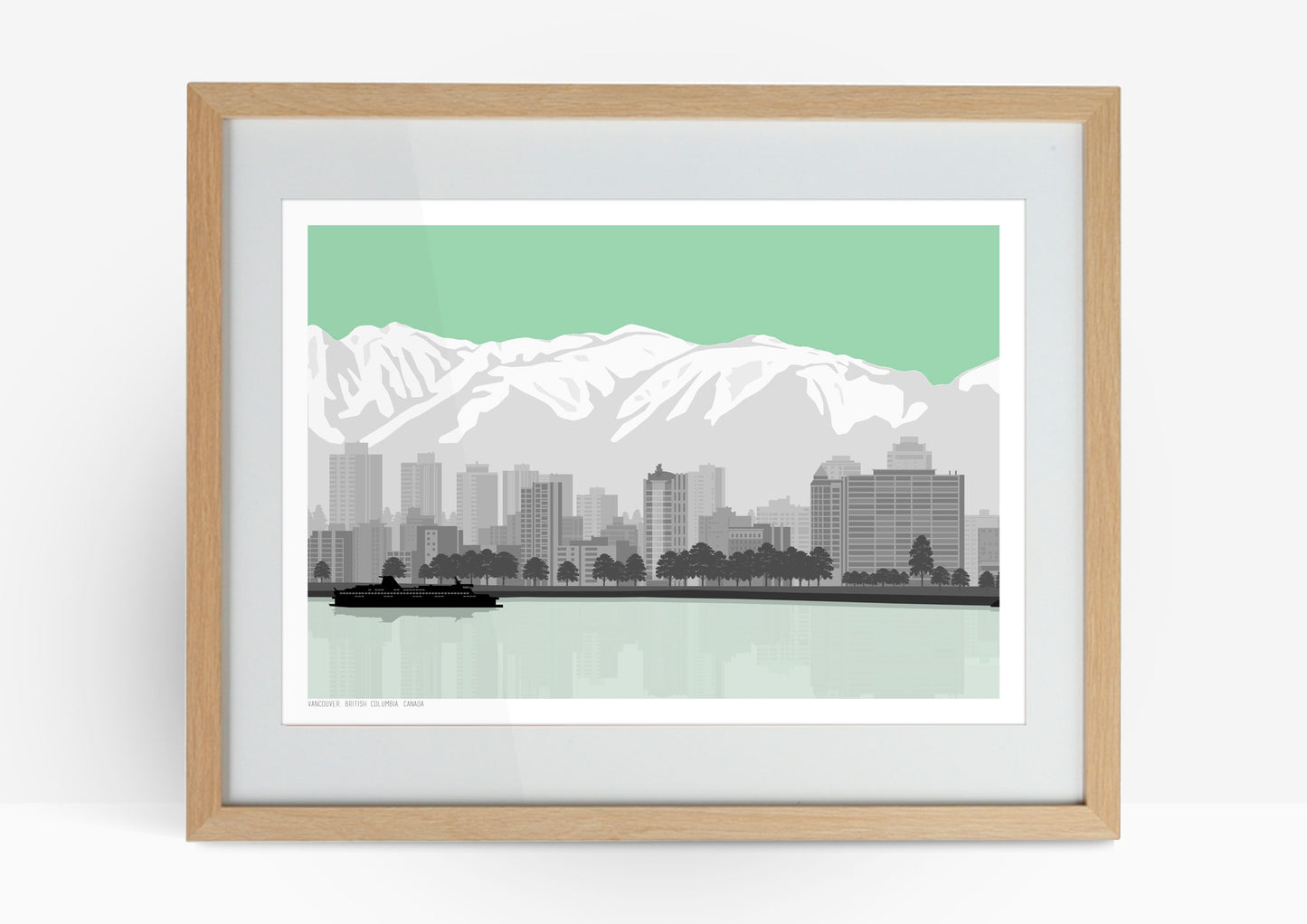 Vancouver City Art Print - Green
