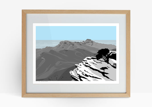Bluff Knoll Art Print - Blue