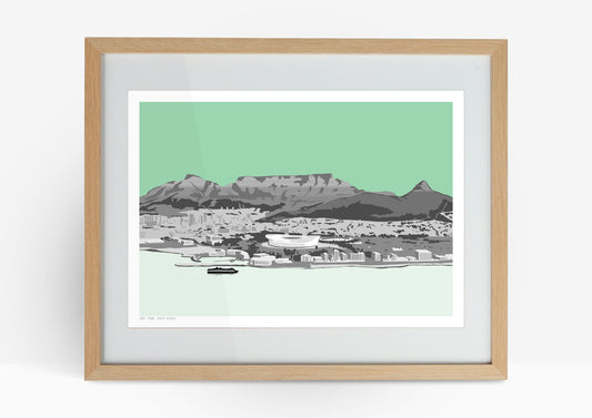 Cape Town Art Print - Green