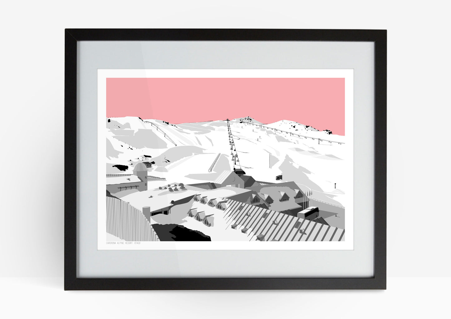 Cardrona Art Print - Pink