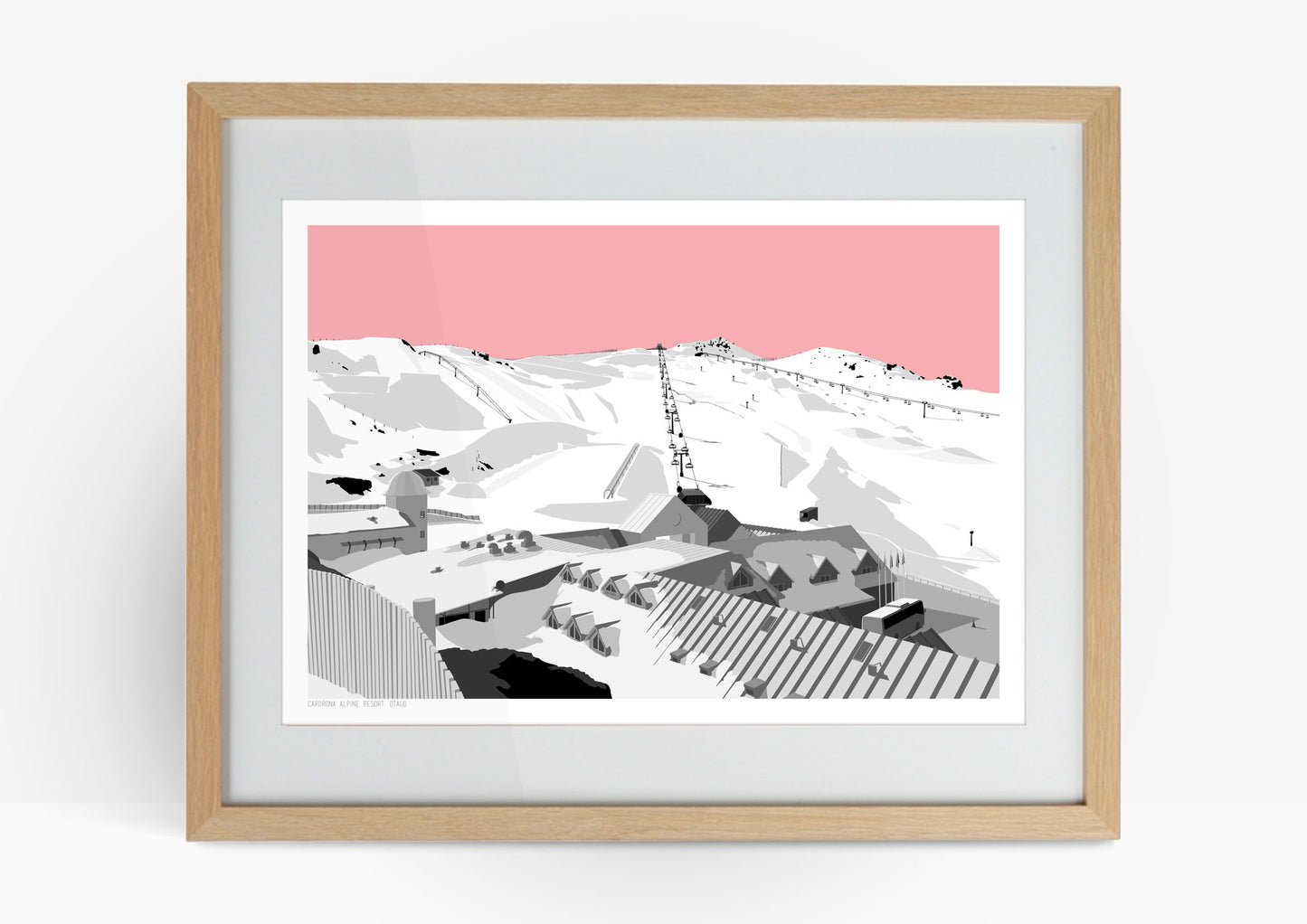 Cardrona Art Print - Pink