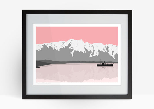 The Remarkables Art Print - Pink