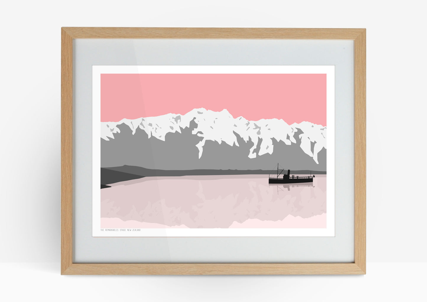 The Remarkables Art Print - Pink
