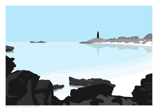 Rottnest Island Art Print - Blue