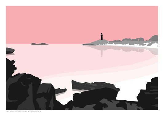 Rottnest Island Art Print - Pink