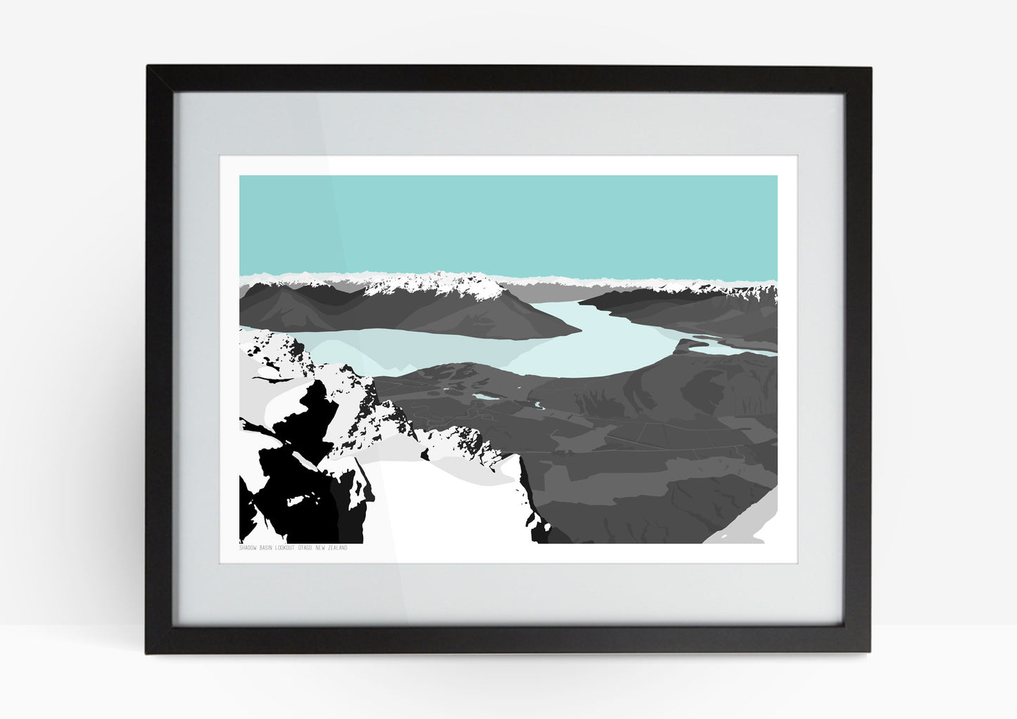 Shadow Basin Lookout Art Print (Left) - Blue