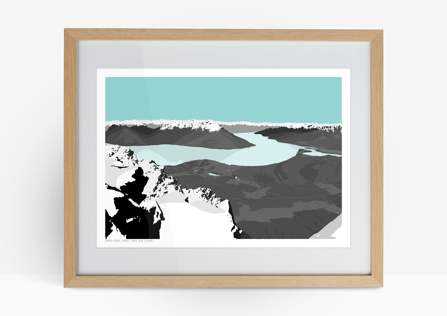 Shadow Basin Lookout Art Print (Left) - Blue