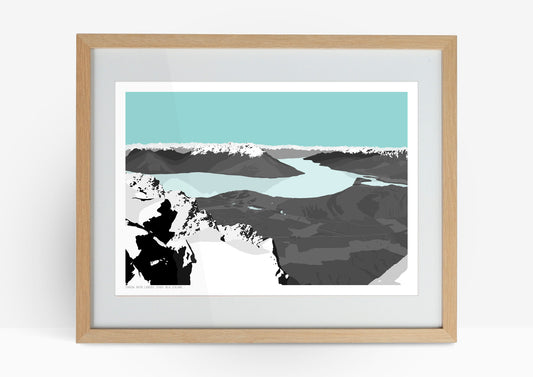 Shadow Basin Lookout Art Print (Left) - Blue