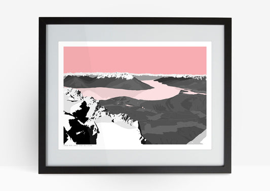 Shadow Basin Lookout Art Print (Left) - Pink