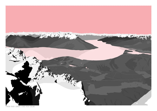 Shadow Basin Lookout Art Print (Left) - Pink
