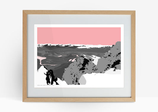 Shadow Basin Lookout Art Print (Middle) - Pink