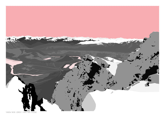Shadow Basin Lookout Art Print (Middle) - Pink