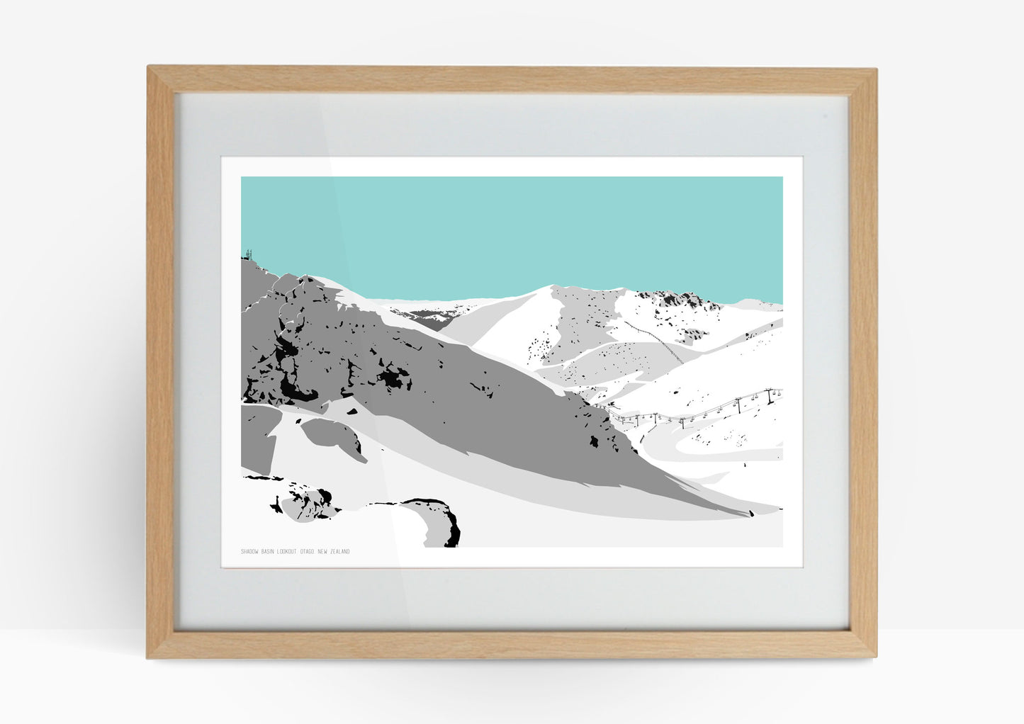 Shadow Basin Lookout Art Print (Right) - Blue