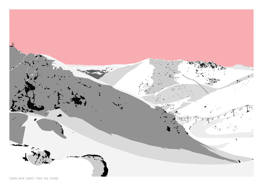 Shadow Basin Lookout Art Print (Right) - Pink