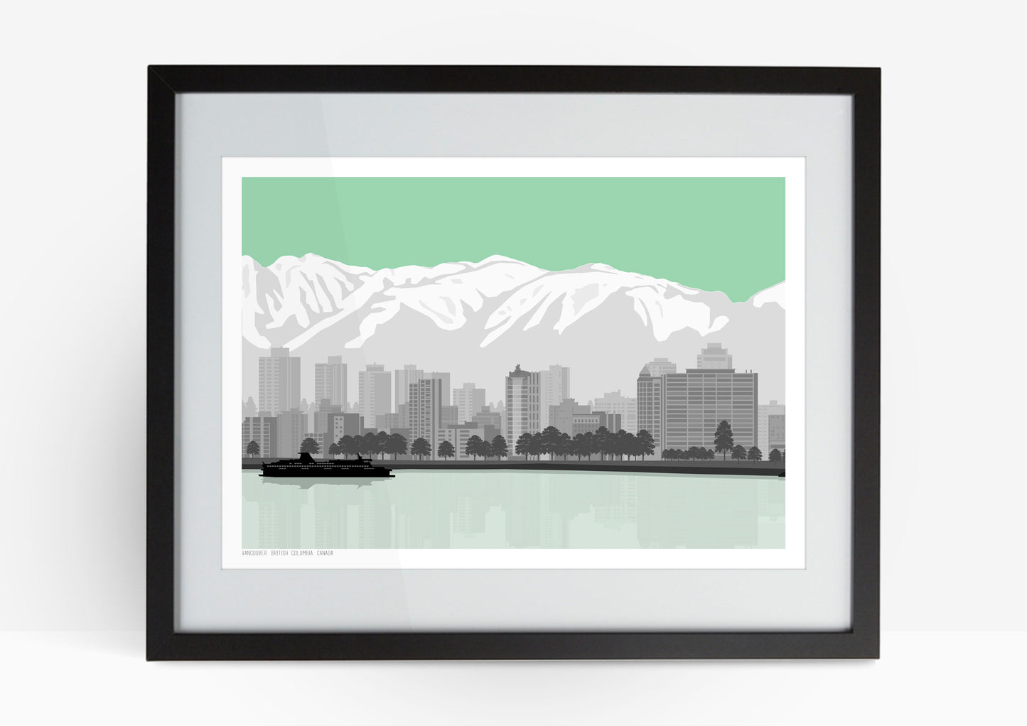 Vancouver City Art Print - Green
