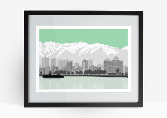 Vancouver City Art Print - Green