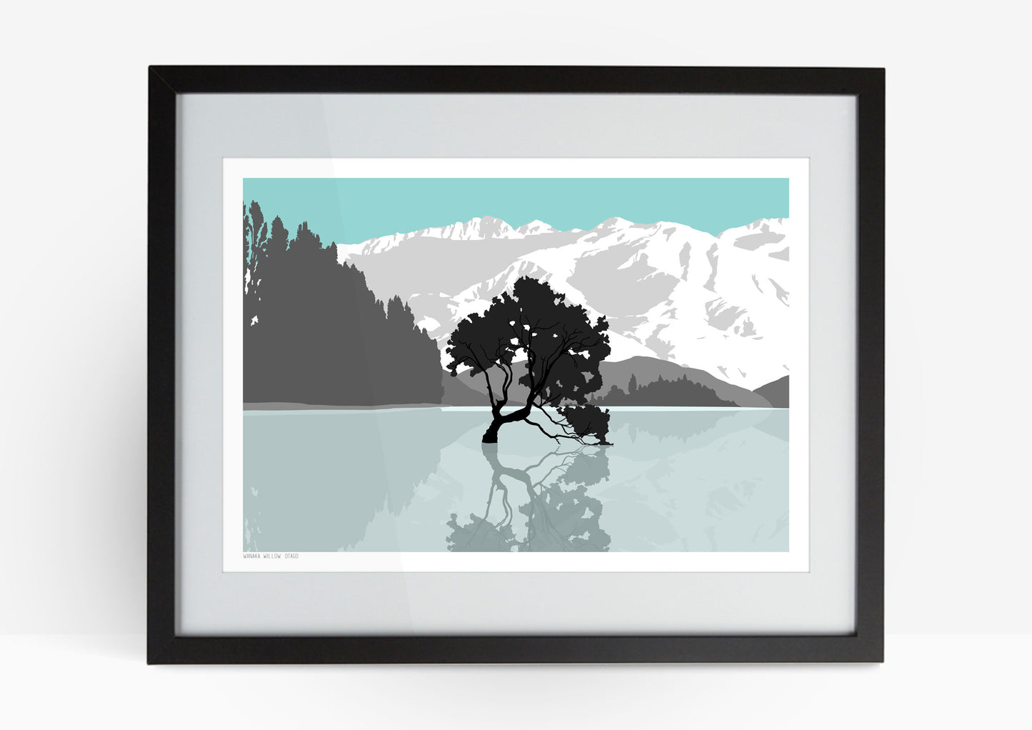 Wanaka Willow Art Print - Blue