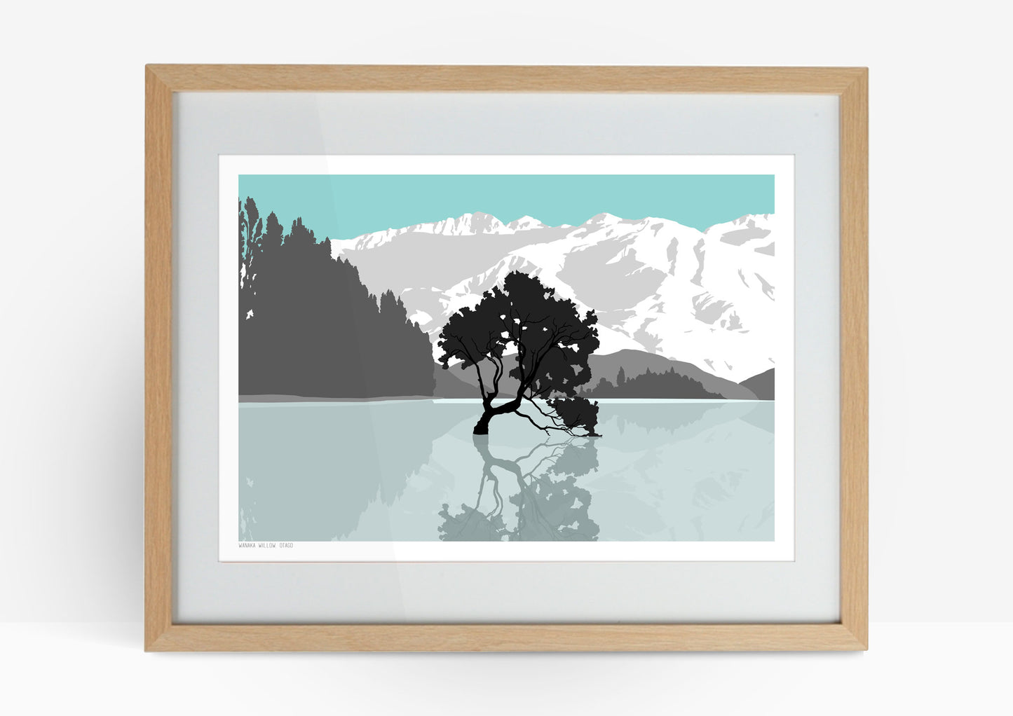 Wanaka Willow Art Print - Blue